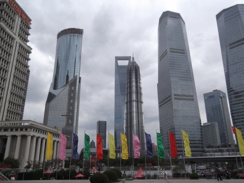 Modern, new, and expanding at a frenetic pace: the Pudong side of Shanghai